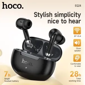 【100% Original】HOCO EQ24 TWS Wireless Headset Bluetooth Earphones BT5.4 With Mic In-ear Headphone Stereo Music Sports