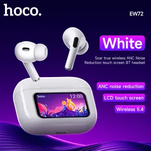 【100% Original】HOCO EW72 TWS True Wireless ANC Noise Reduction Earphone Bluetooth5.4 LED Intelligent Touch Screen Bluetooth