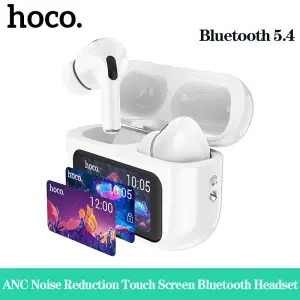 【100% Original】HOCO EW72 TWS True Wireless ANC Noise Reduction Earphone Bluetooth5.4 LED Intelligent Touch Screen Bluetooth