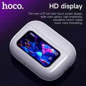 【100% Original】HOCO EW72 TWS True Wireless ANC Noise Reduction Earphone Bluetooth5.4 LED Intelligent Touch Screen Bluetooth