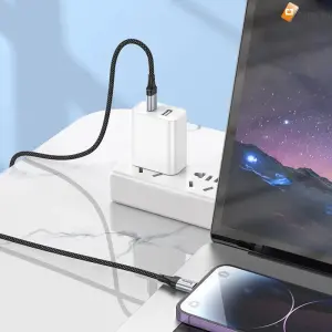 C to LN HOCO X102 27W Fast Charging Cable with anti-tangle cover, 1M long for phone X-14promax