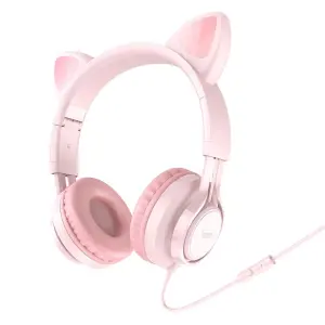 Cat ear Headphones, Cat ear Headphones - Hoco W36 - Dream blue, built-in microphone, noise canceling, ts volume adjustment