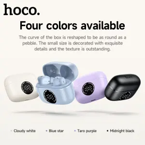 【Connect two devices】HOCO EQ22 TWS Wireless Headset ANC+ENC Noise Reduction Bluetooth Headset BT5.4 With Mic In-ear