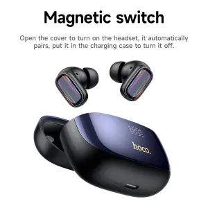 Connected to Two Phones Simultaneously】HOCO EQ20 TWS True Wireless Headset ANC+ENC Noise Reduction Bluetooth Headphones