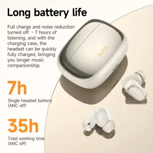 Connected to Two Phones Simultaneously】HOCO EQ20 TWS True Wireless Headset ANC+ENC Noise Reduction Bluetooth Headphones