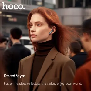 【Connected to Two Phones Simultaneously】HOCO EQ5 TWS ANC+ENC Noise Reduction Wireless Bluetooth Headset BT5.3 HIFI Stereo