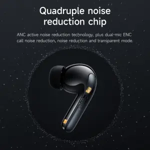 【Connected to Two Phones Simultaneously】HOCO EQ5 TWS ANC+ENC Noise Reduction Wireless Bluetooth Headset BT5.3 HIFI Stereo