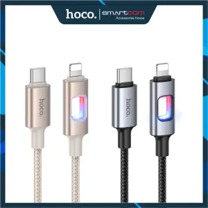 Genuine Hoco U144 super fast charging cable with charging indicator light - Super durable cord for 12 months