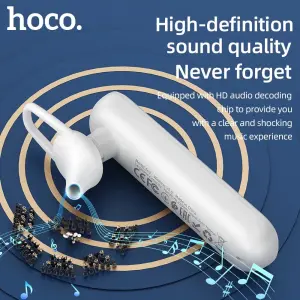 HOCO E63 Bluetooth Headphones Businessman Wireless Headphones Mini Portable Bluetooth 5.0 Headphones Handsfree Phone Mic Call Music For i*s And Android Phone