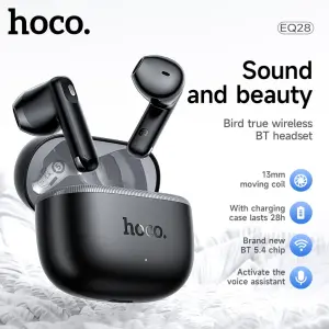 HOCO EQ28 TWS True Wireless Headset Bluetooth Earphone BT5.4 Half-in-ear With Mic HIFI Stereo Music Sports Headphones 320mAh Super