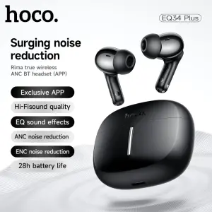 HOCO EQ34 Plus TWS Wireless Earphone ANC Noise Reduction Bluetooth Headset In-ear Earbuds Music Sports Earphones For All