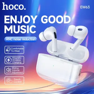 HOCO EW63 TWS True Wireless ANC Noise Reduction Bluetooth Headset BT5.3 Earphones With Mic Touch Control HD Stereo In-ear Sports