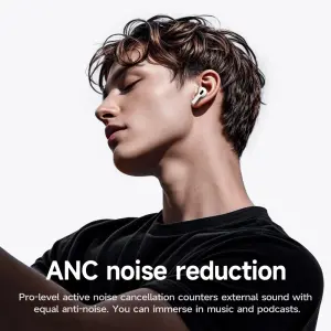 HOCO EW79 Wireless Earphone ANC Noise Reduction Earphone Bluetooth5.4 LED Intelligent Touch Screen Bluetooth Headset With Mic