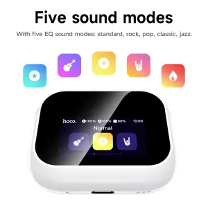 HOCO EW79 Wireless Earphone ANC Noise Reduction Earphone Bluetooth5.4 LED Intelligent Touch Screen Bluetooth Headset With Mic