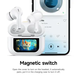 HOCO EW88 TWS True Wireless ANC Noise Reduction Earphone BT5.4LED Intelligent Touch Screen Bluetooth Headset With Mic HIFI