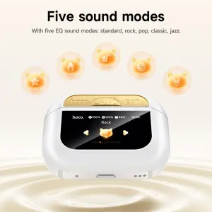 HOCO EW88 TWS True Wireless ANC Noise Reduction Earphone BT5.4LED Intelligent Touch Screen Bluetooth Headset With Mic HIFI