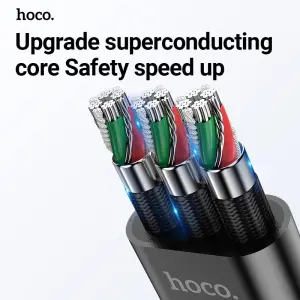 HOCO U104 3 in 1 Fast Charging Cable 66W PD QC3.0 USB C Cable For All Smartphones Cable Charger For i*ph/Type-C USB/ Micro Cable