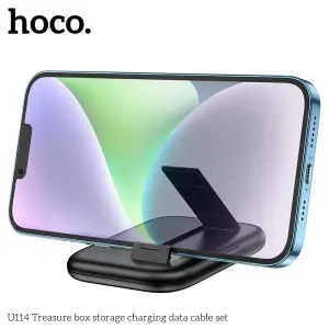 Hoco U114 All in One Charging Cable Heads With Storage Box Fast 60W Has A Type-C/iOS/Micro Charger Converter 3A Power Supply hc1