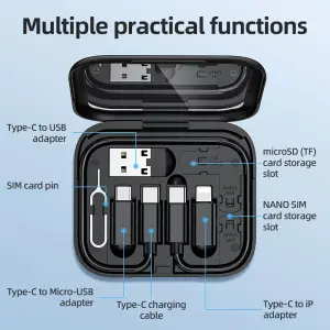 HOCO U114 Original 60W Fast Charging Set 3A Type C to Type-C Fast charge Cable/For Micro to Type-c /Ligh**ing to Type-c / USB
