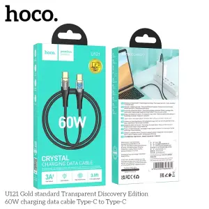HOCO U121 Fast Charging Cable TypeC to TypeC Port 60W,