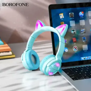 Hoco W21 / W39 Cute cat ear bluetooth Headphone for women / children, Cute, genuine Wired Gaming Headset