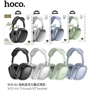 HOCO W35 Air Wireless Headphones Bluetooth Earphone Long Standby Gaming Headset Support Bluetooth HIFI Stereo SD TF AUX