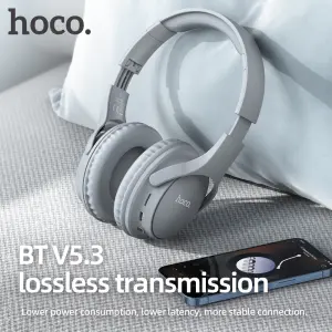 HOCO W40 Fashion Wireless Headphones Bluetooth 5.3 Physical Noise Reduction Headsets Stereo Sound Earphones for Phone PC Gaming