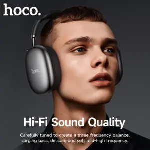 HOCO W55 Plus Wireless ANC Headphones Bluetooth Earphone Long Standby Gaming Active Noise Reduction Headset Support BT5.3 HIFI