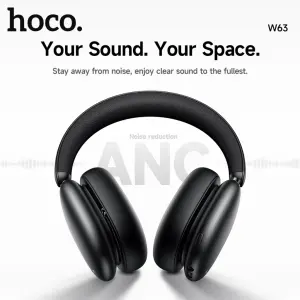 HOCO W63 Wireless Headphones ANC Noise Reduction Bluetooth Headphones BT 5.4 HIFI Stereo Music Sports Running Earphone 500mA