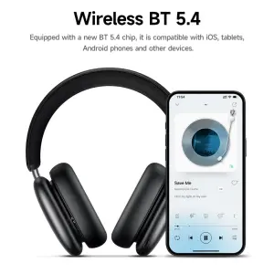 HOCO W63 Wireless Headphones ANC Noise Reduction Bluetooth Headphones BT 5.4 HIFI Stereo Music Sports Running Earphone 500mA