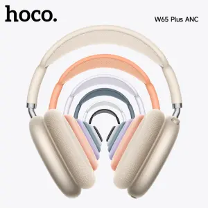 HOCO W65 Plus 100% Original Wireless Headphones ANC Noise Reduction Bluetooth Headphones BT 5.4 HIFI Stereo Sports Running