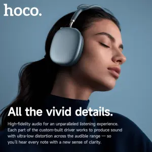 HOCO W65 Wireless Headphones Bluetooth Earphone BT5.4 HIFI Stereo 400mAh Super Long Battery Life Sports