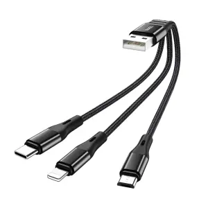HOCO X47 3in1 IP /Micro USB/ Type Short Cable Char...