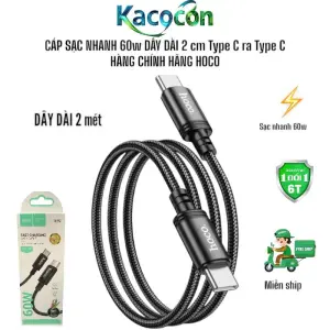Hoco X89 TypeC to TypeC 60W / TypeC to LN 20W / USB to Micro / LN / TypeC fast charging cable 1M long