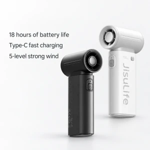 JISULIFE Handheld Fan 5000mAh Portable Turbo Mini Pocket Fan