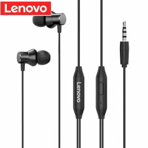 Lenovo HF130 Metal Earbud Headset 3.5mm Plug In Black, Red And White (PTM7C02397/ PTM7C02396/ PTM7C02398)