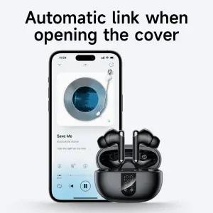 【NEW Connect Two Devices】HOCO EQ26 TWS True Wireless Headset ANC+ENC Noise Reduction Bluetooth Earphone With Mic Stereo