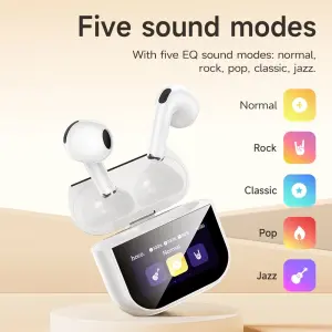 【NEW】HOCO EW82 AirP*ds4 TWS Wireless Bluetooth Headset LED Intelligent Touch Screen Headphones With Mic Music Sports Headphone