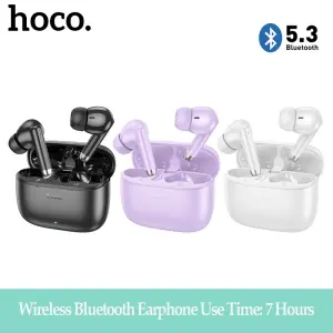 【TWS Use Time: 7 Hours】HOCO EQ2 TWS True Wireless Bluetooth Earphone Bluetooth 5.3 Stereo Sports Headphones With Microphone For