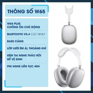 W65 Plus Hoco high-end bluetooth 5.4 earphones with genuine luxurious design