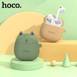 【With Free Earphone Cover】HOCO EW45 True Wireless Bluetooth 5.3 Earphone Headphones TWS Earbuds With Microphone Music